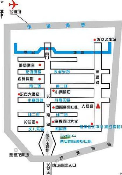 西安曲江國際會展中心交通圖